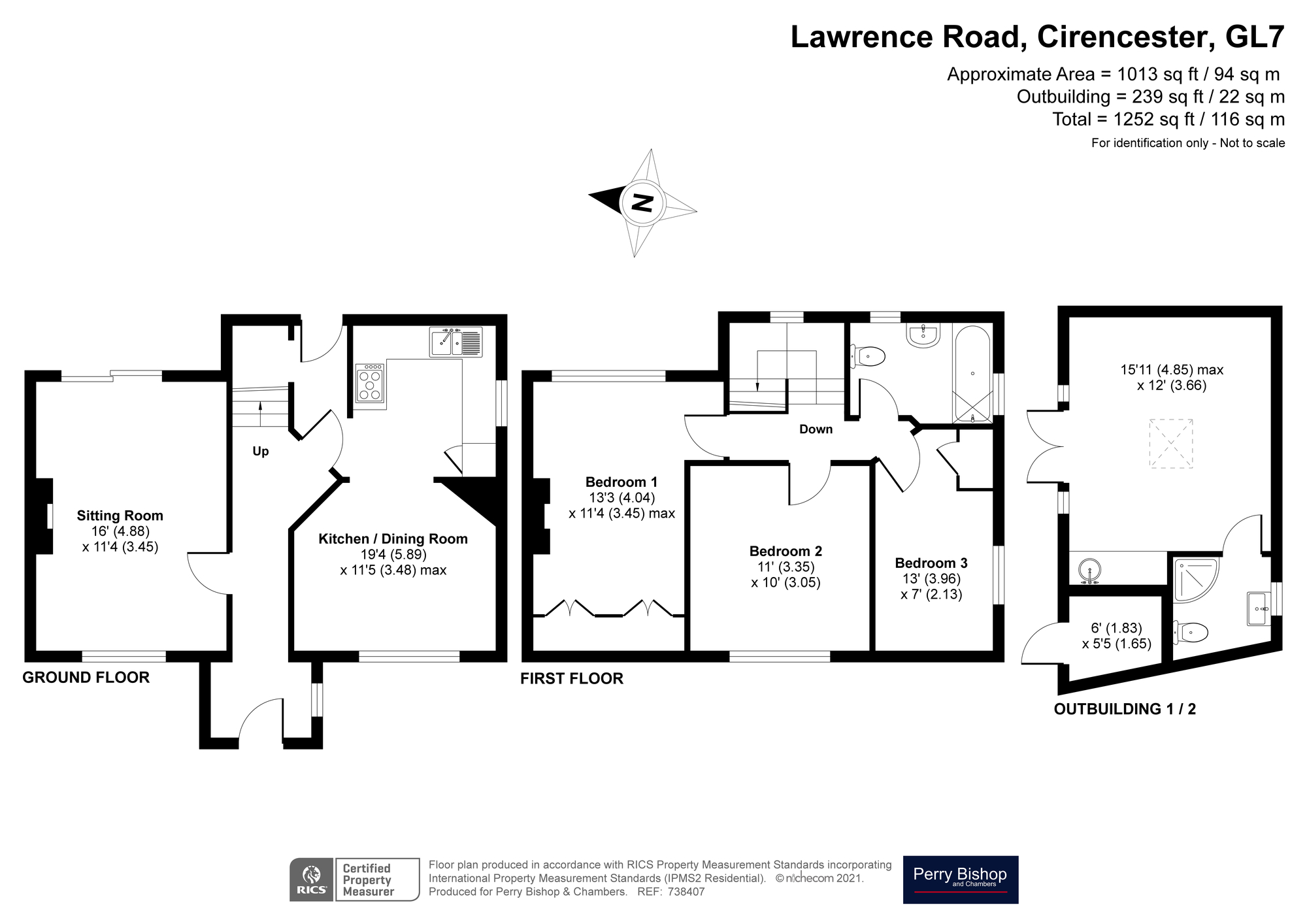 Lawrence Road, Cirencester GL7, 3 bedroom semidetached house for sale