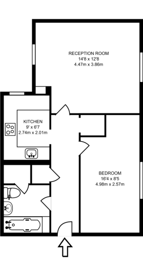 1 Bedrooms Flat to rent in 24 Scott Court, London SW8