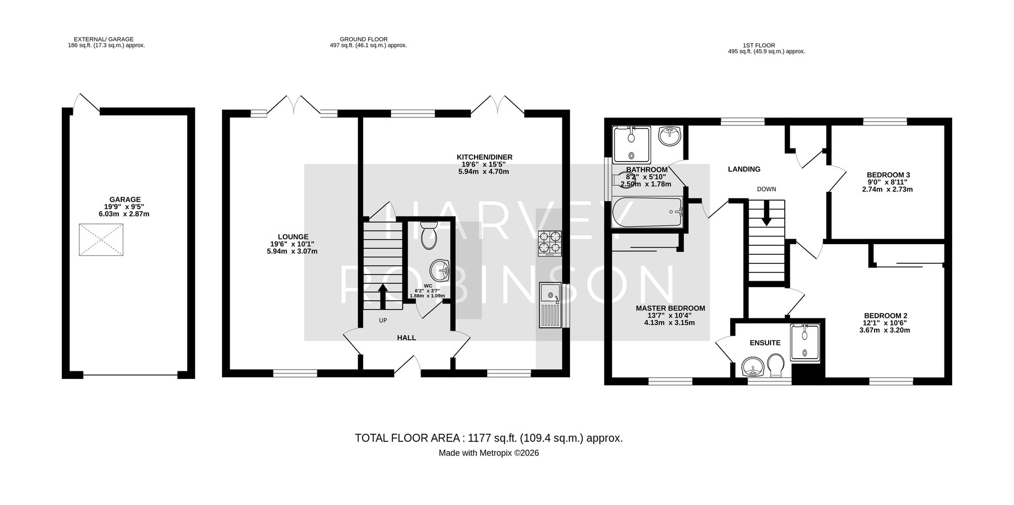 1 Fyson Way, Huntingdon floorplan
