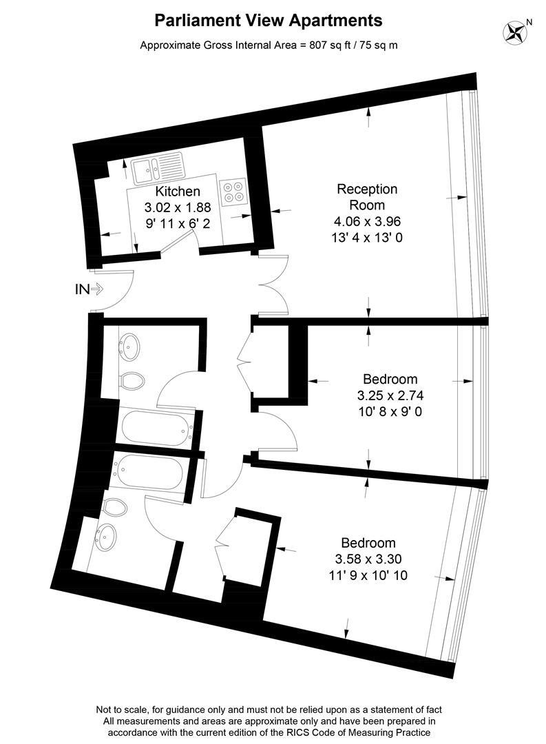 D160, Parliament View, Vauxhall floorplan