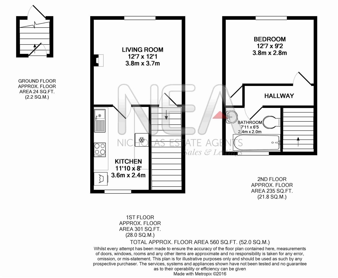 54c, Prospect Street, Reading floorplan