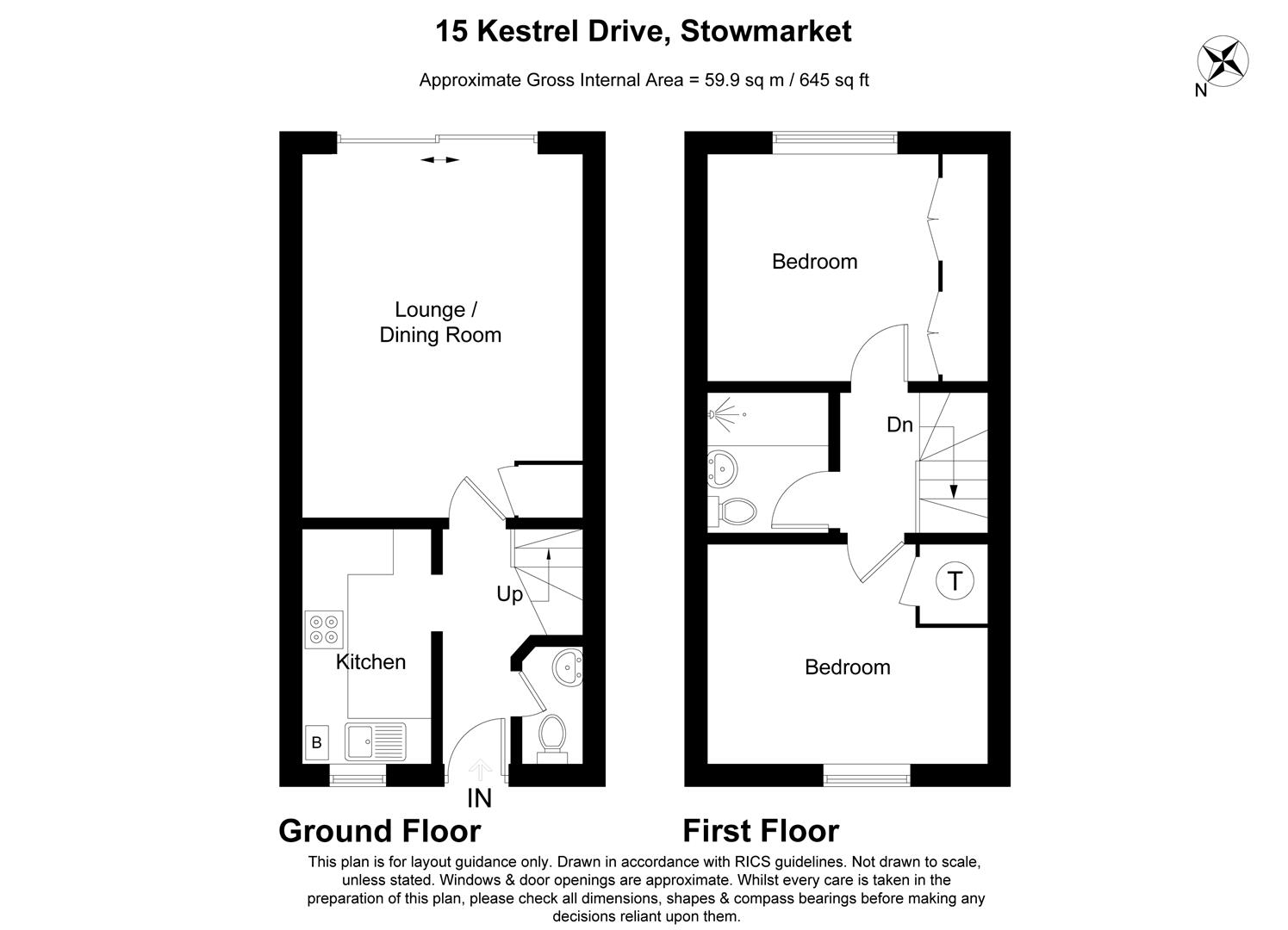 15, Kestrel Drive, Stowmarket floorplan