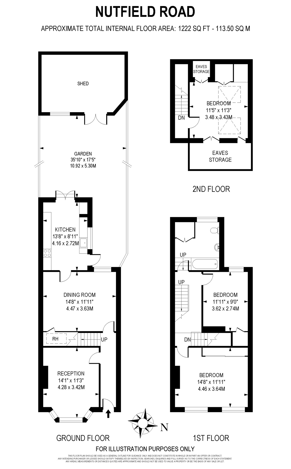 3 Bedrooms Terraced house for sale in Nutfield Road, Merstham, Redhill RH1