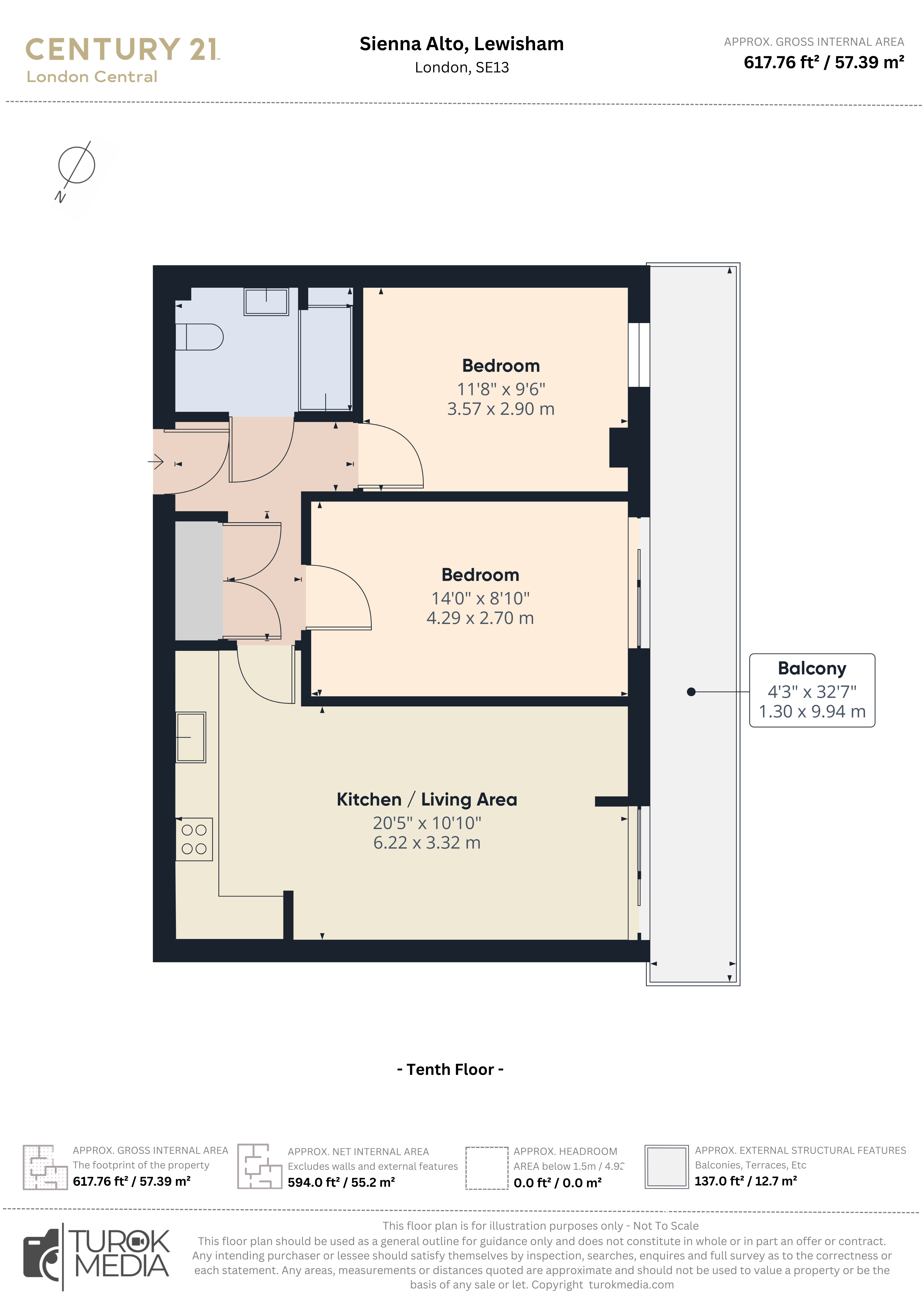 Flat 203, Sienna Alto 2, Cornmill Lane, LONDON floorplan