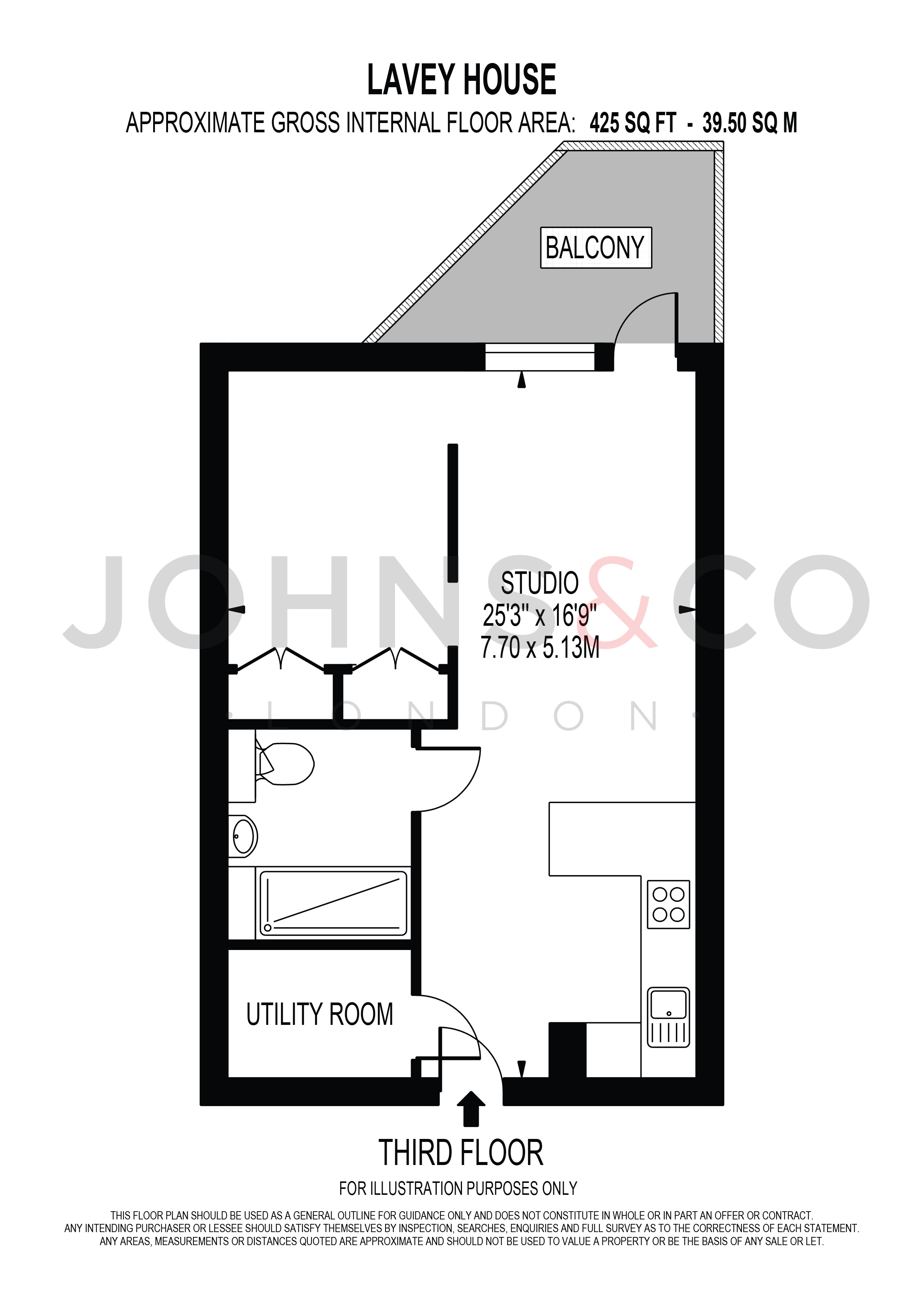 Flat 19 Lavey House 10, Belgrave Road, Wembley floorplan