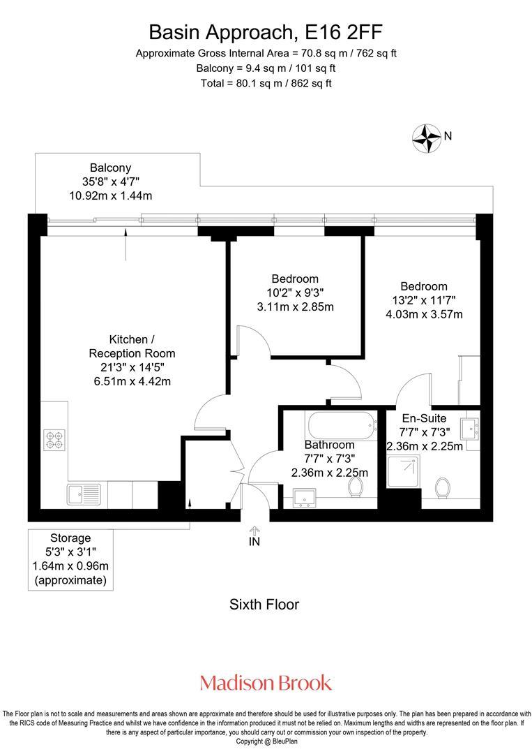 Flat 606, Fathom Court, Gallions Reach floorplan