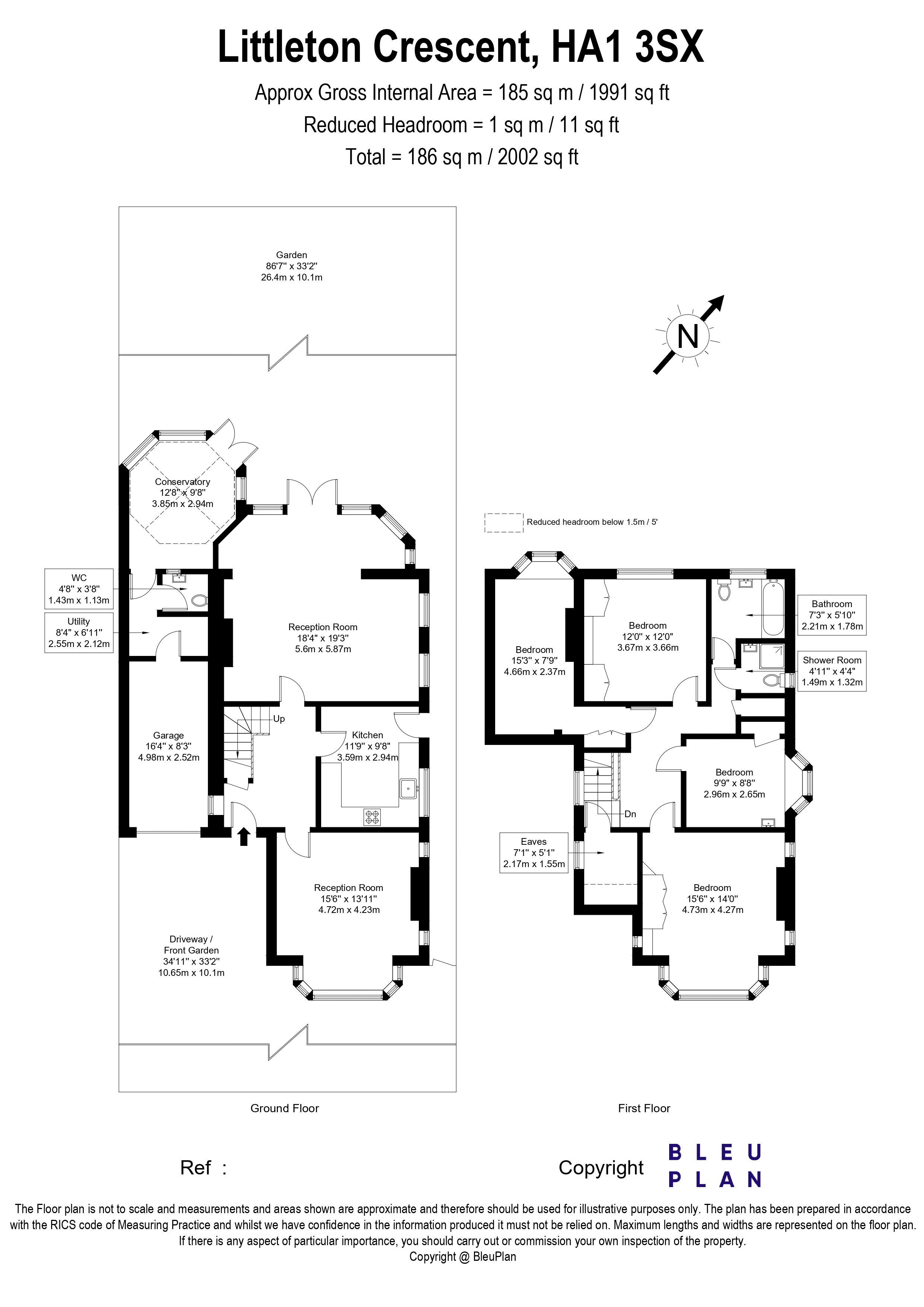 Littleton Crescent, Harrow floorplan