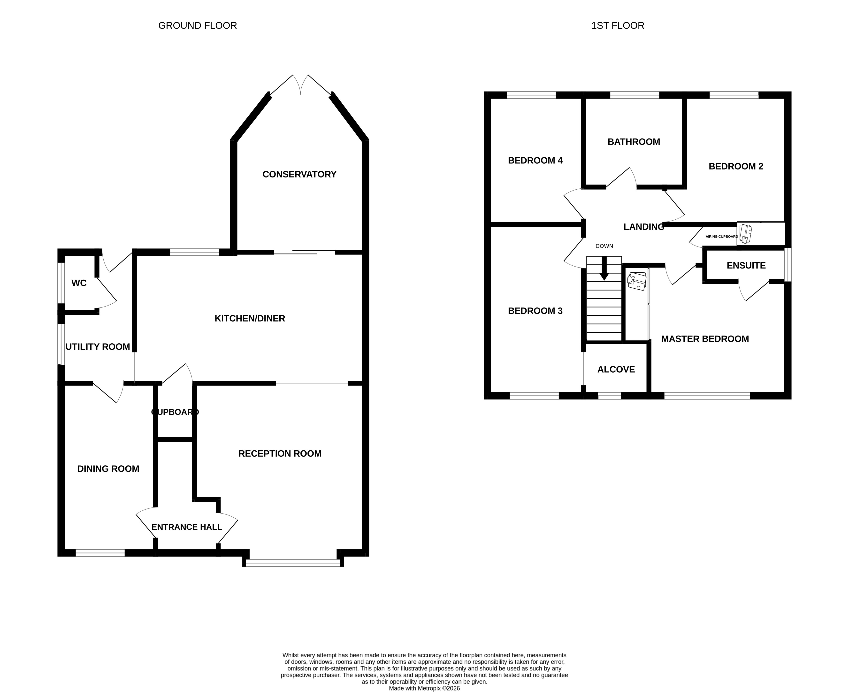 2, Fairoak Road, Staffordshire floorplan