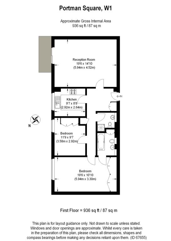 2 Bedrooms Flat to rent in Portman Square, London W1H