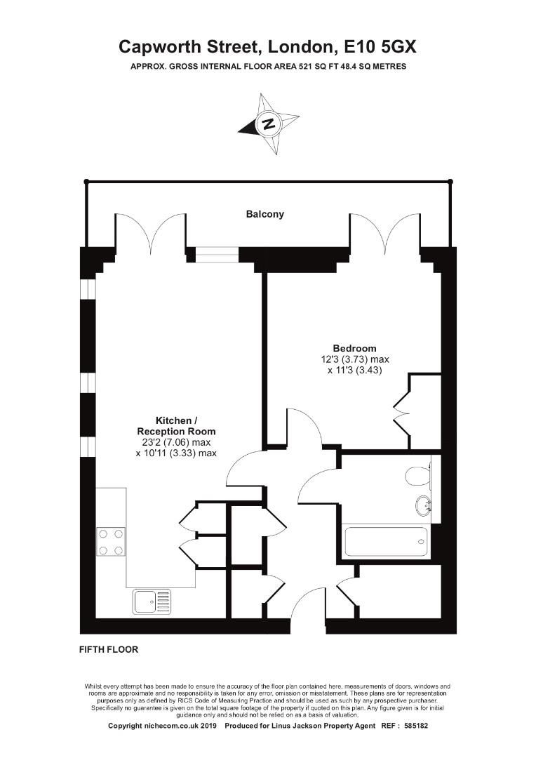 Fortius House, Flat 19, Capworth Street, London floorplan