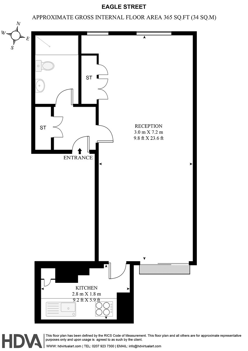 1, 37, Eagle Street, London floorplan