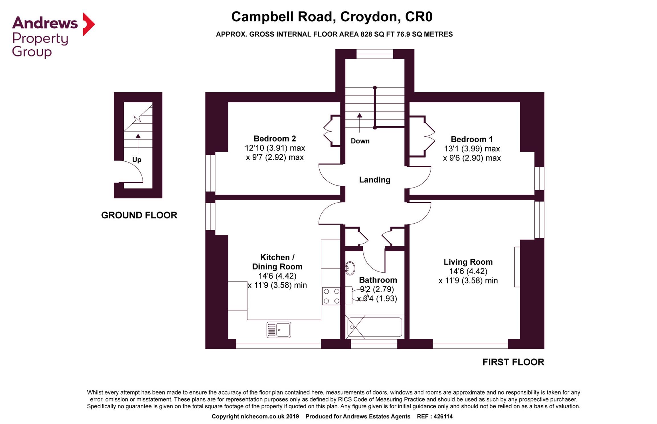 2 Bedrooms Flat for sale in Campbell Road, Croydon CR0