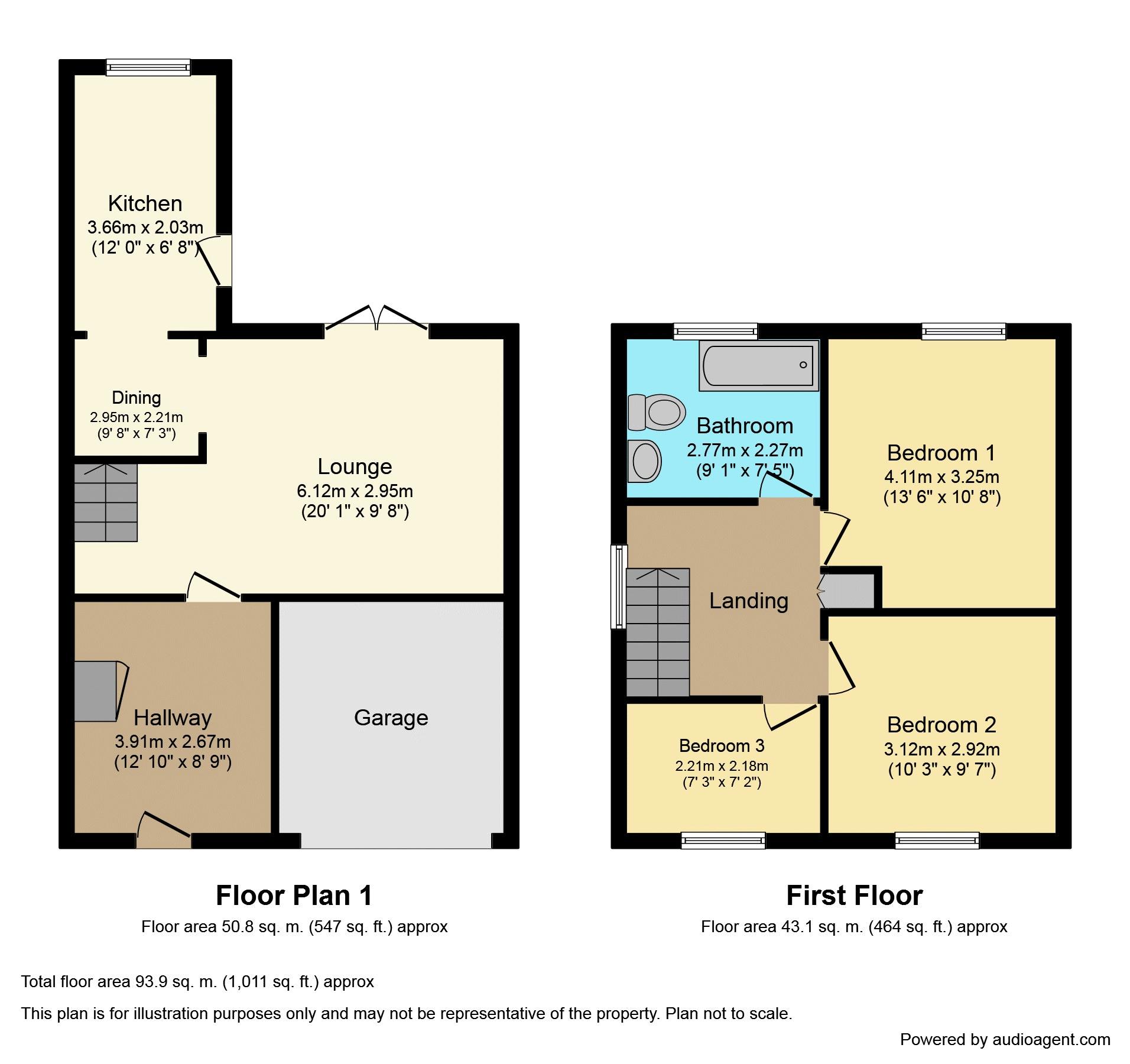 11, James Court, St. Neots floorplan