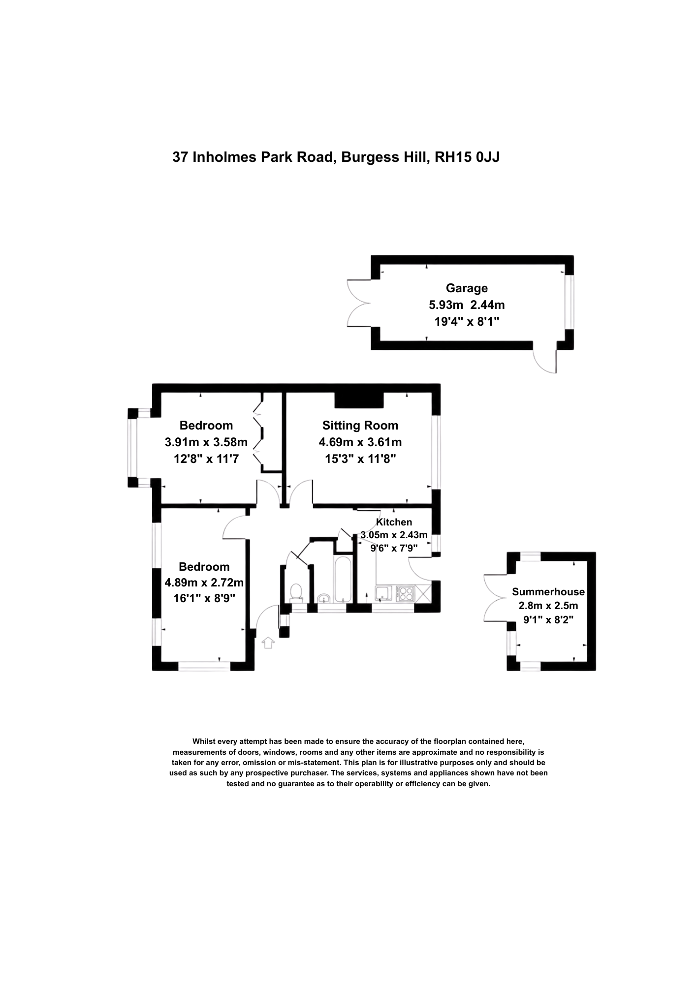 37, Inholmes Park Road, Burgess Hill floorplan