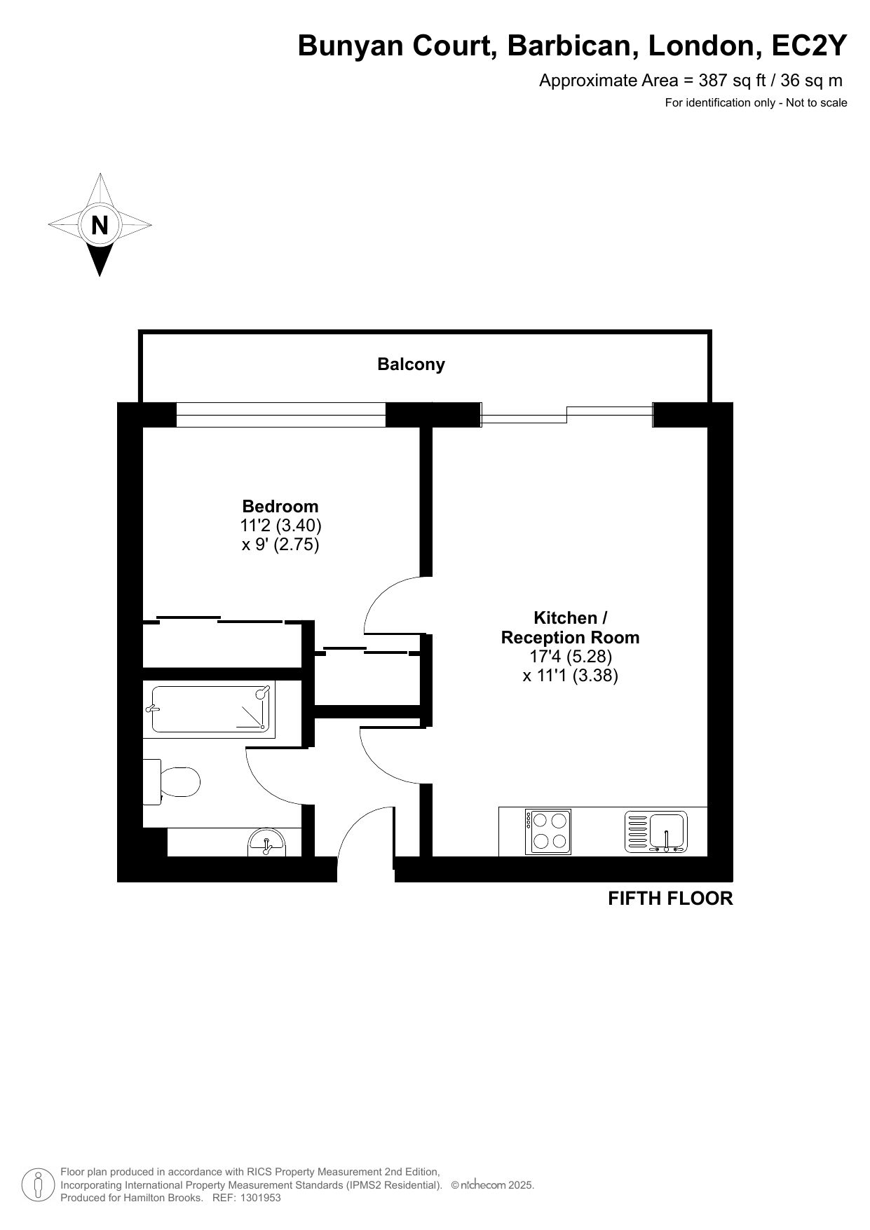 Bunyan Court,515, Barbican, London floorplan