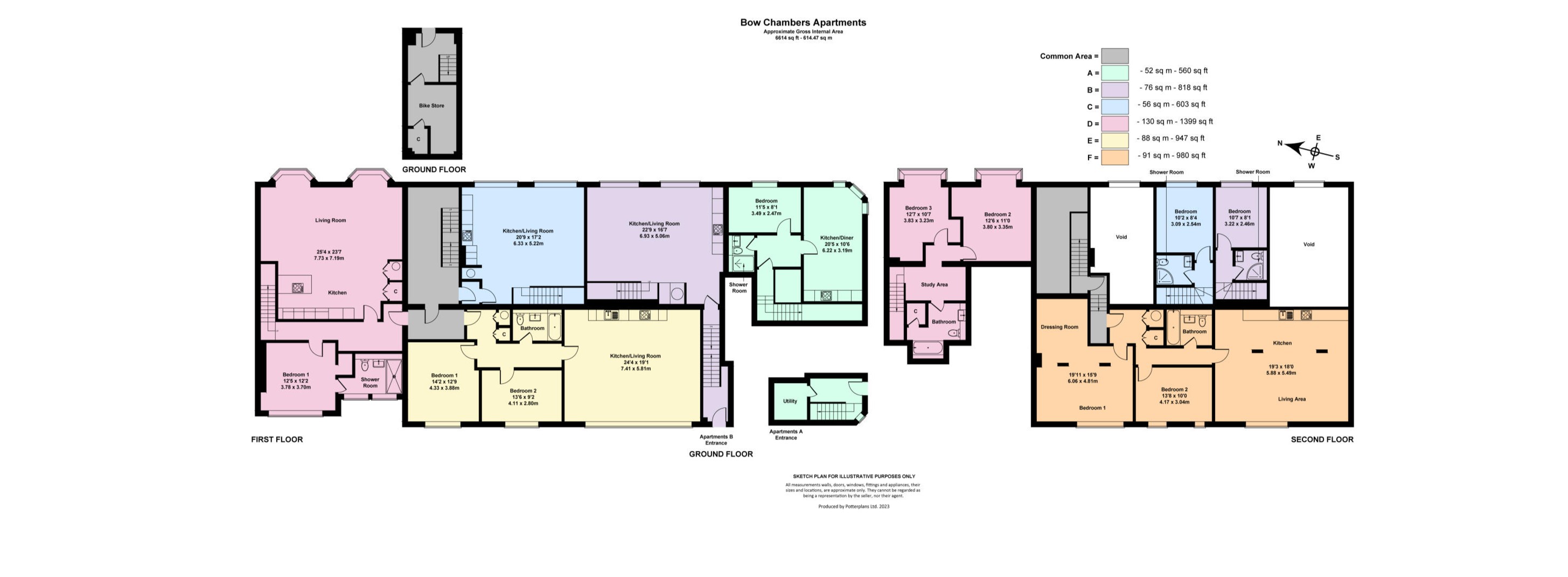 E,, Bow Chambers, Chester floorplan