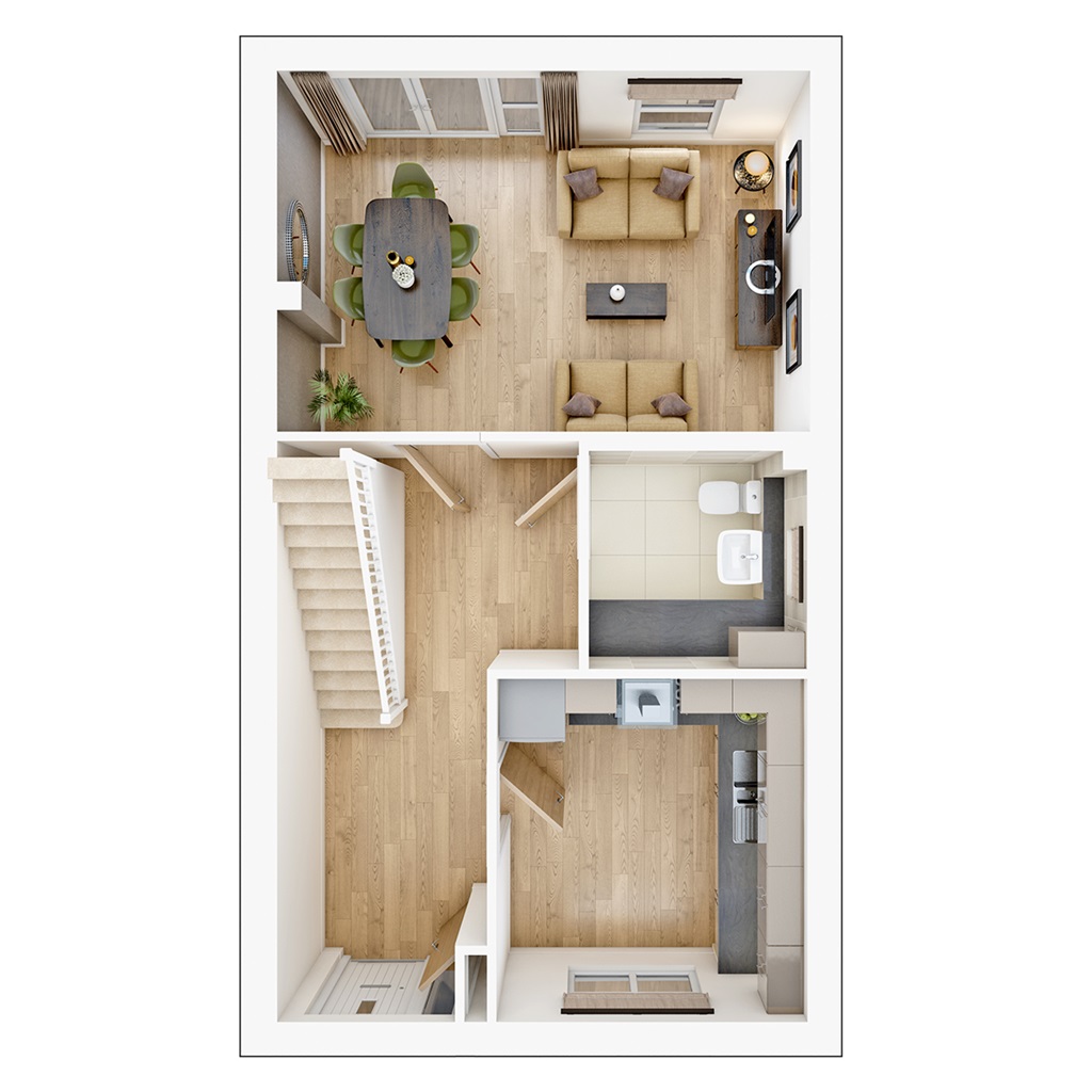 The Trelton - Plot 179, Salden Place West, Whaddon Road, Newton Longville, Milton Keynes floorplan