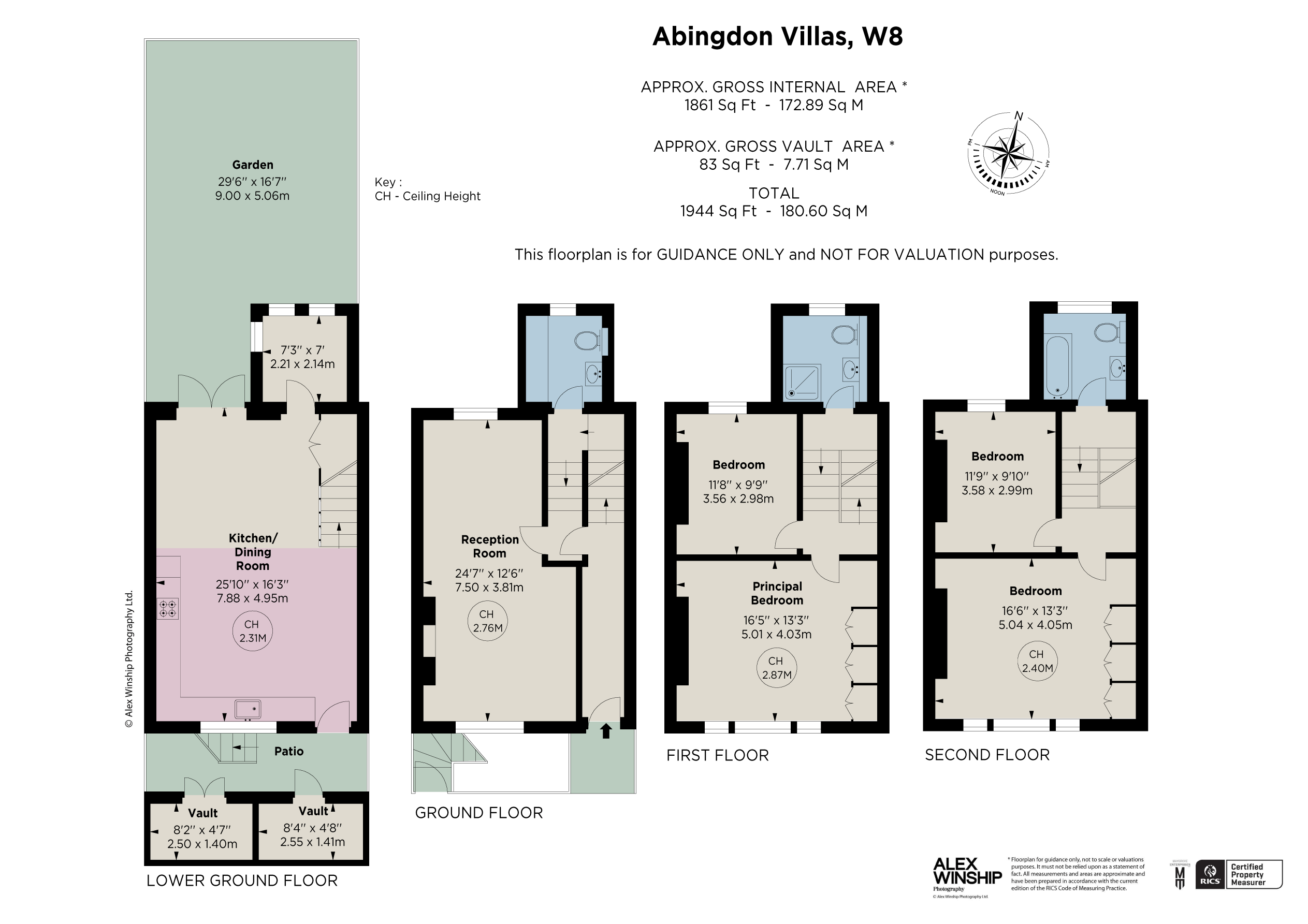Abingdon Villas, London W8, 4 bedroom terraced house for sale