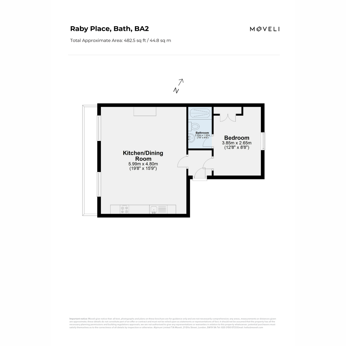 Flat FFF, 10, Raby Place, Bath floorplan