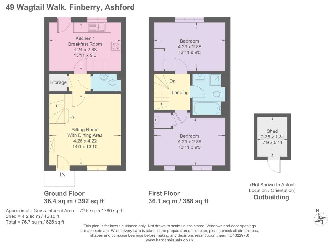 49, Wagtail Walk, Sevington floorplan