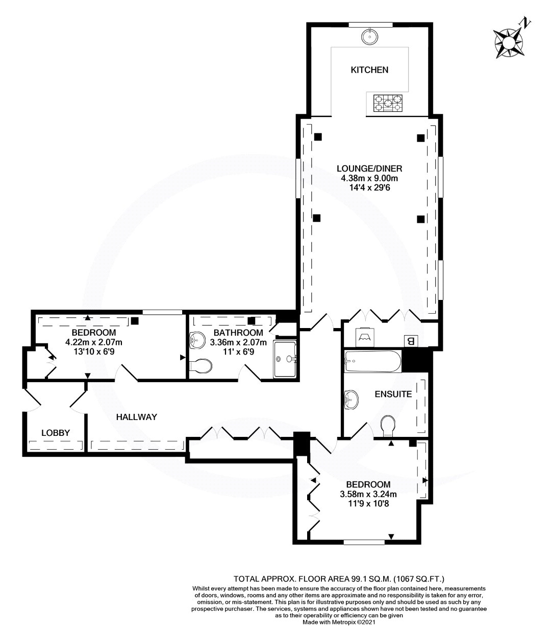 Flat 23 Hanover Lofts, 8, Finsbury Road, Brighton floorplan