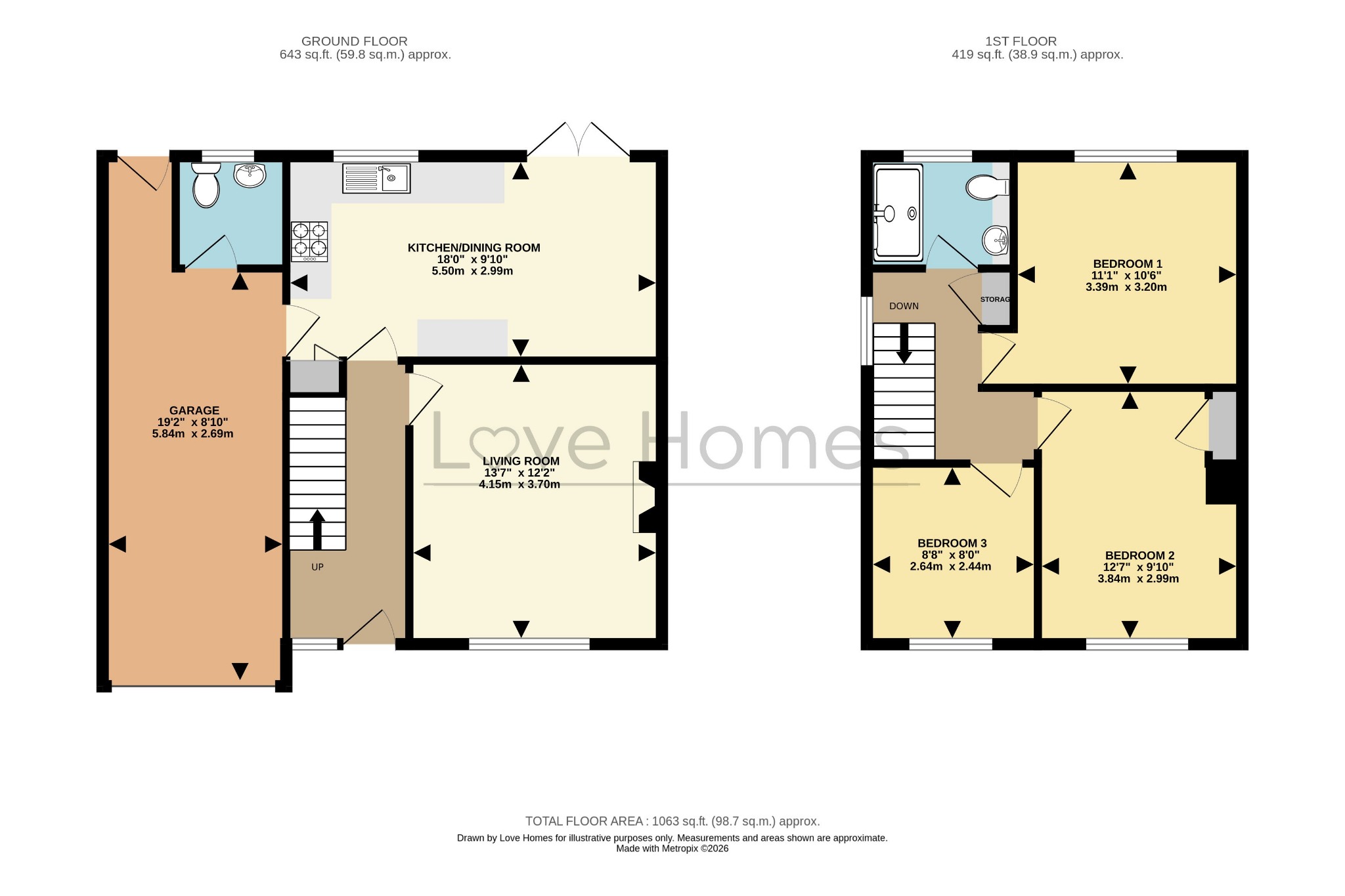 9, Wentworth Close, Dunstable floorplan