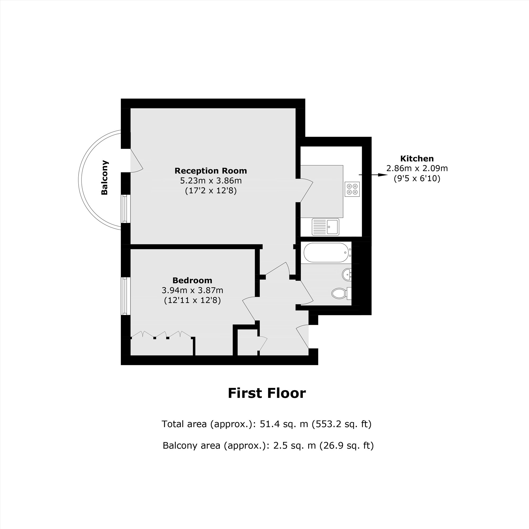 Meridian Place, London floorplan