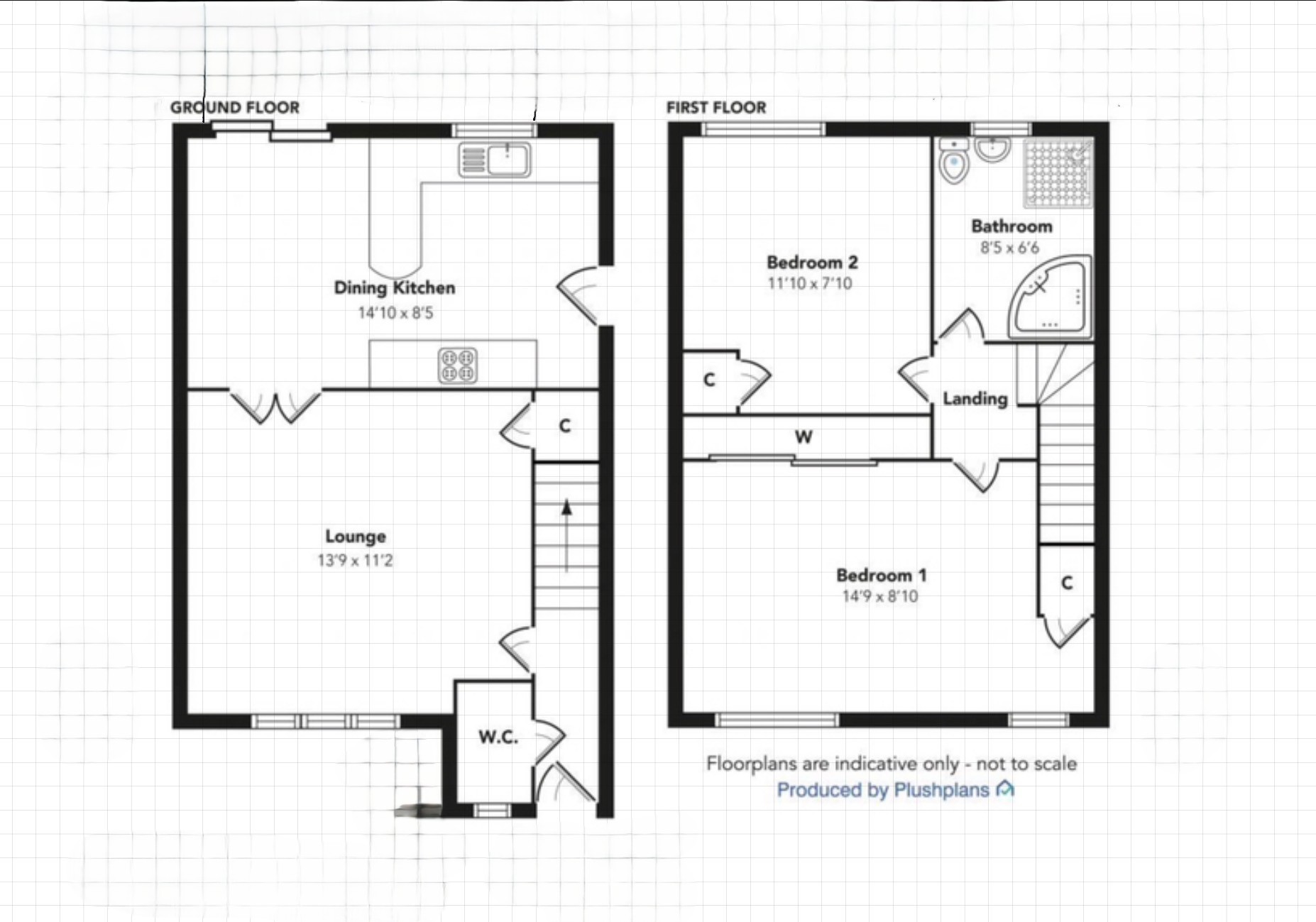 64,, Umachan, Glasgow floorplan