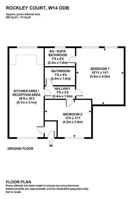 2 Bedrooms Flat to rent in Rockley Road, London W14