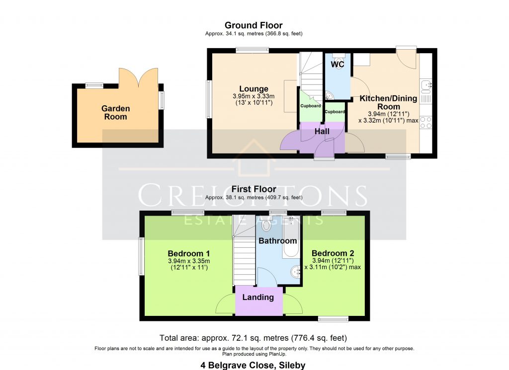 4, Belgrave Close, Loughborough floorplan