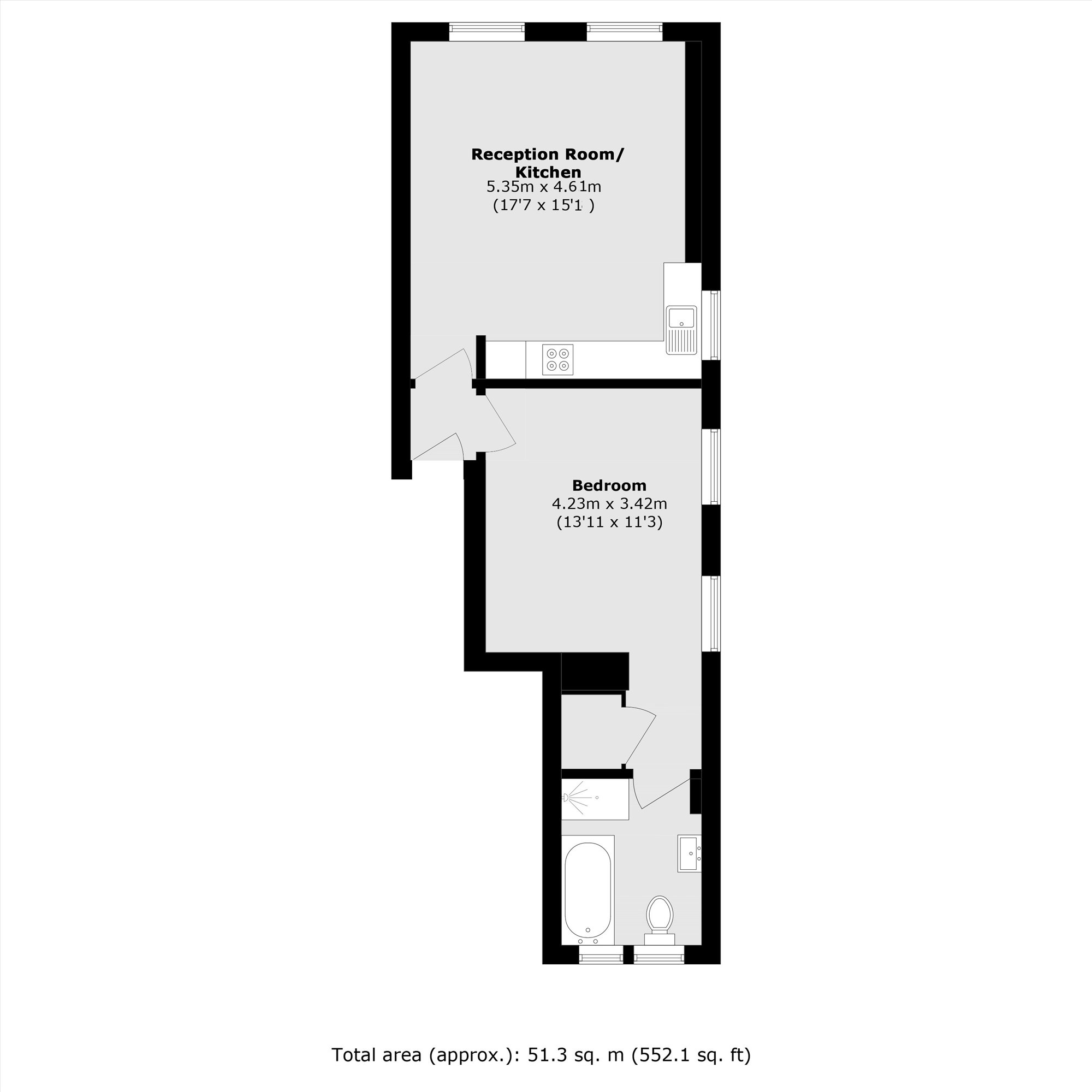 Flat 2  2a, Longfield Street, LONDON floorplan