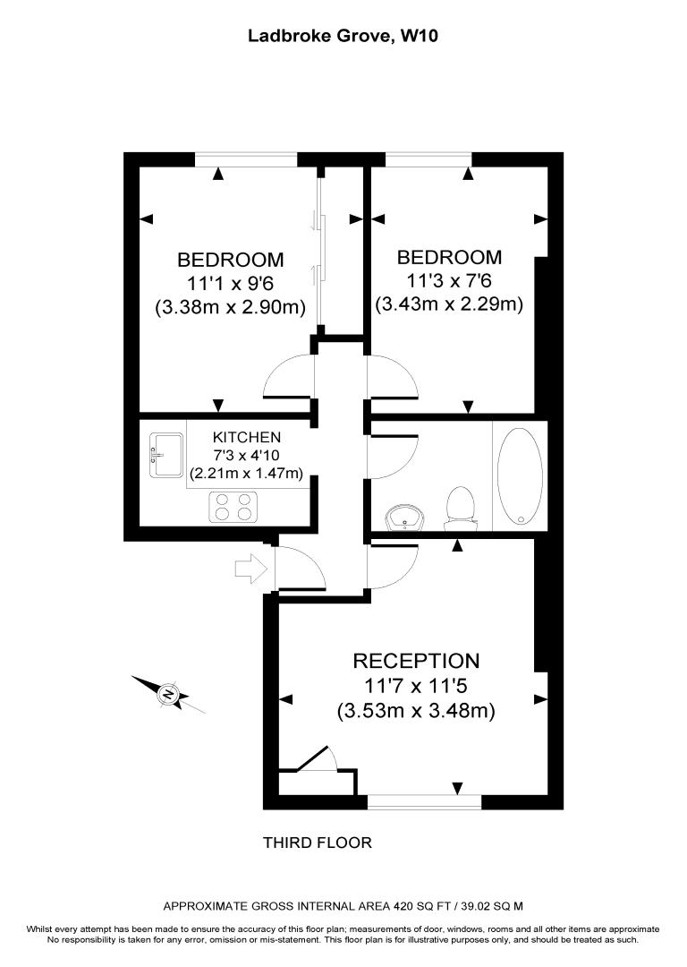 2 Bedrooms Flat to rent in Ladbroke Grove, London W10