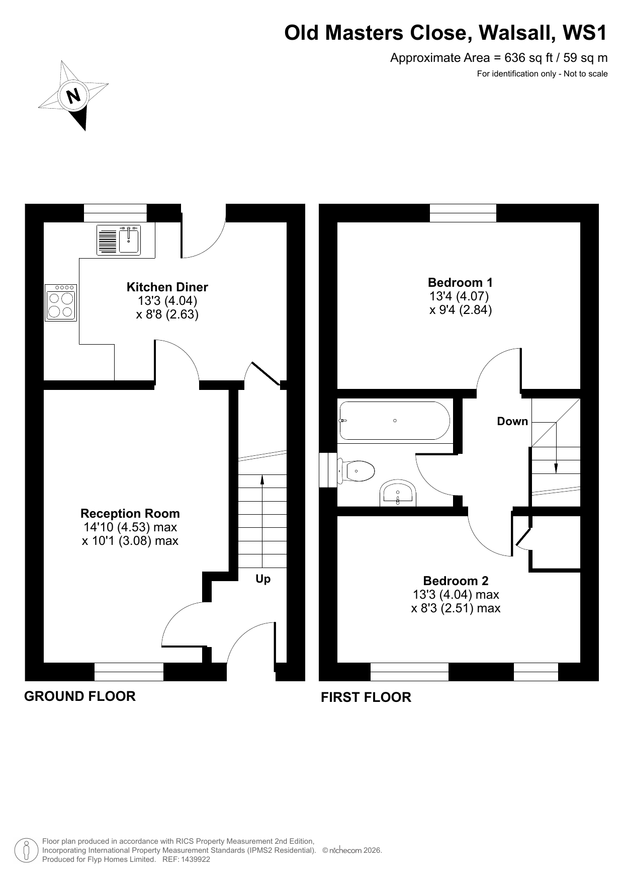 21, Old Masters Close, Walsall floorplan