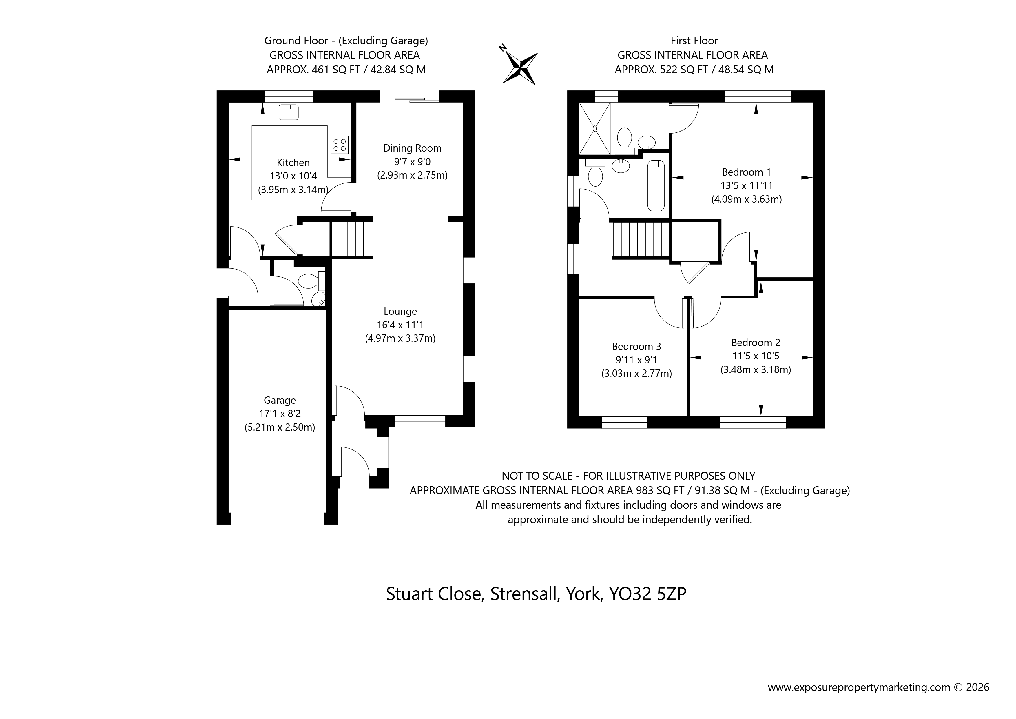 2, Stuart Close, York floorplan