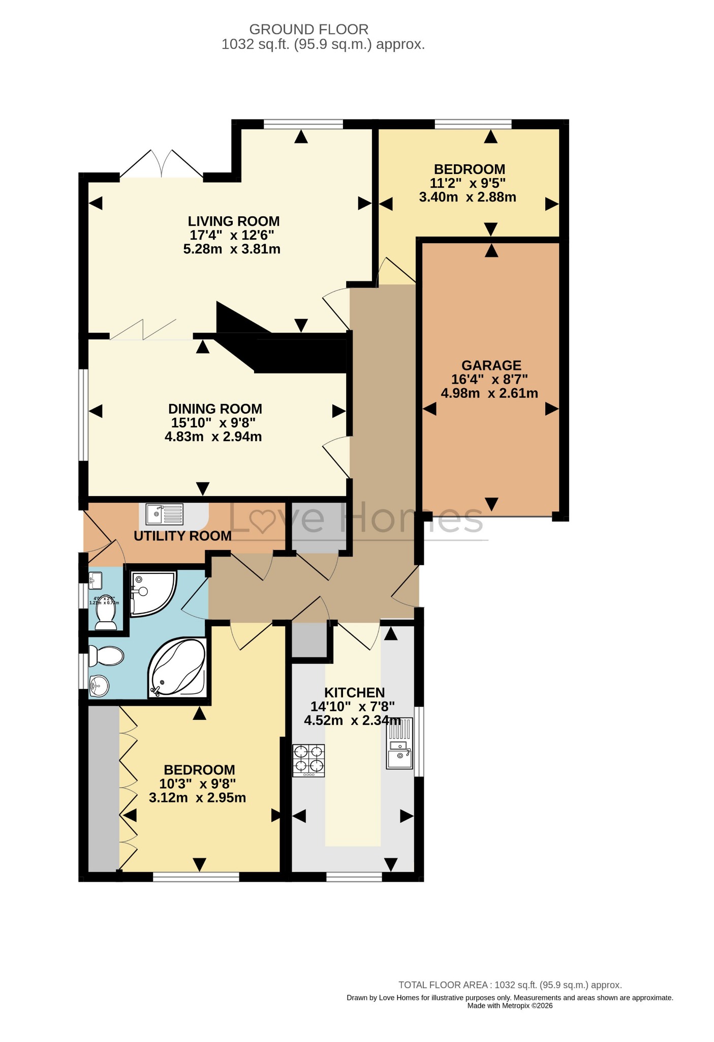 19 Sampshill Road, Westoning, Bedfordshire floorplan