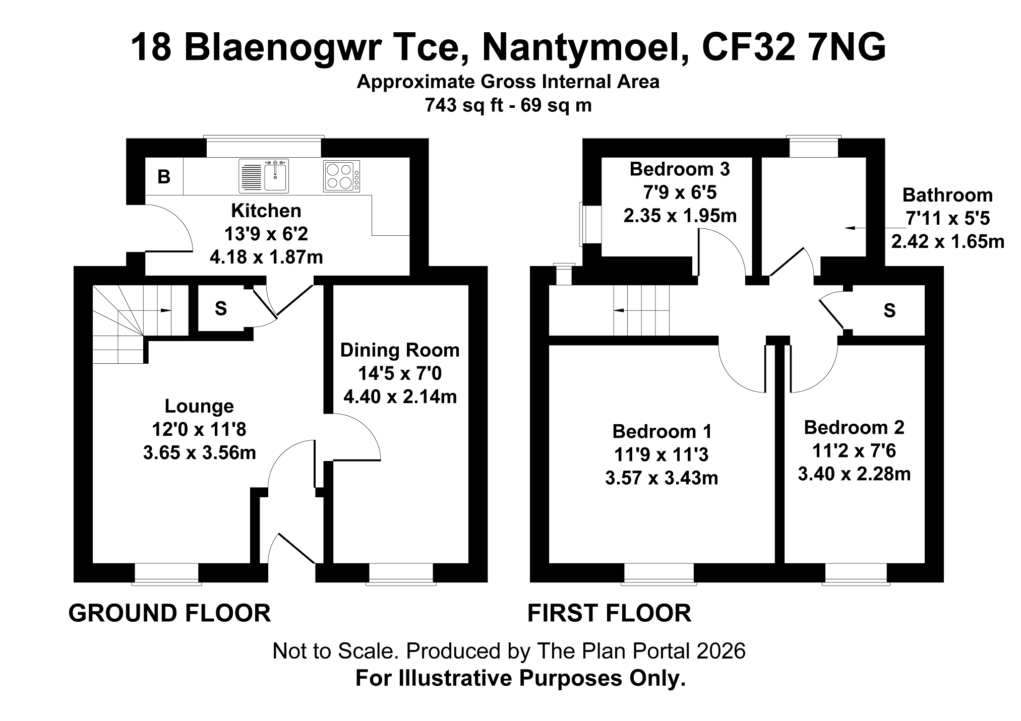 18, Blaenogwr Terrace, Nantymoel floorplan