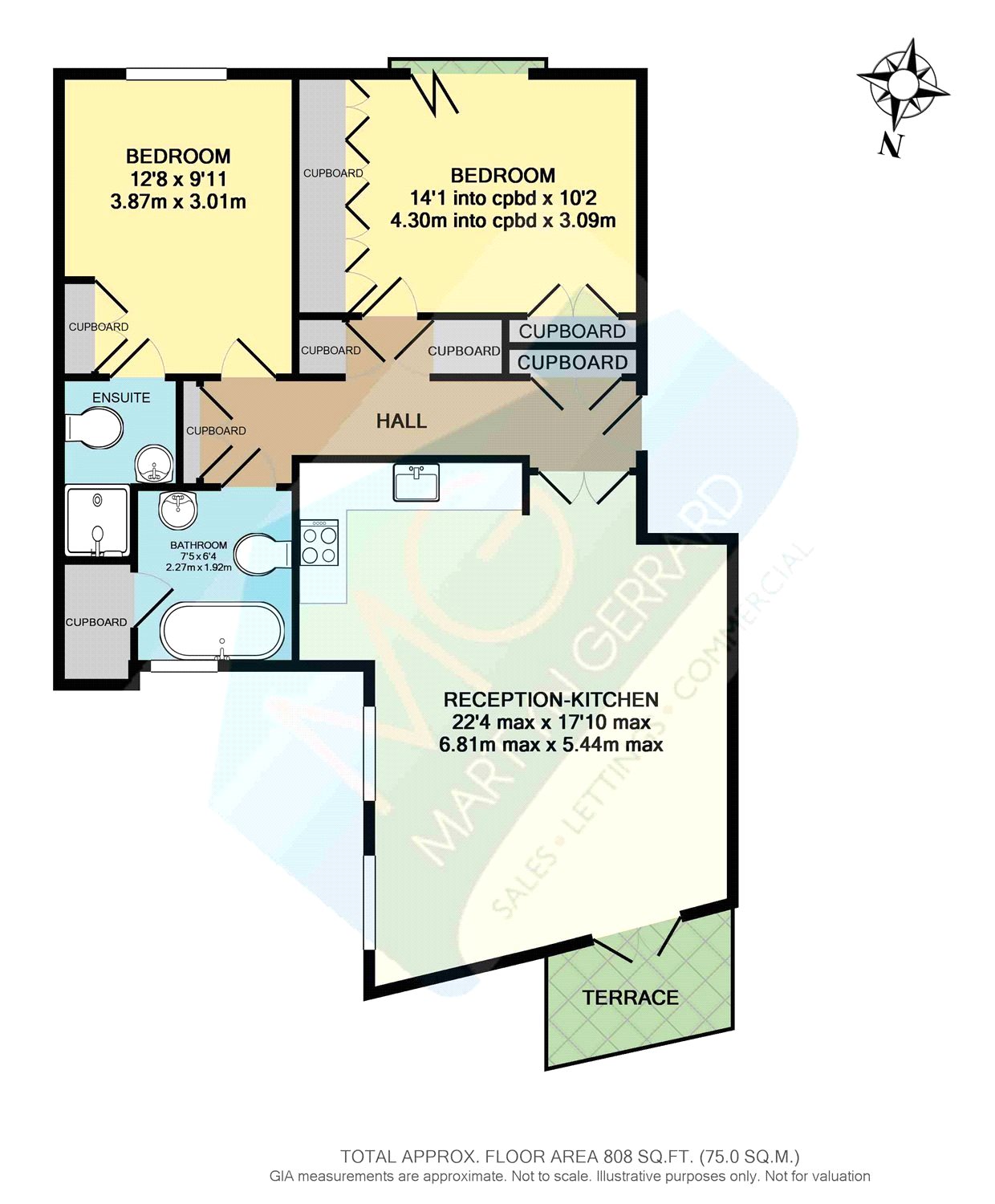 2 Bedrooms Flat to rent in Connaught House, Connaught Gardens, London N10