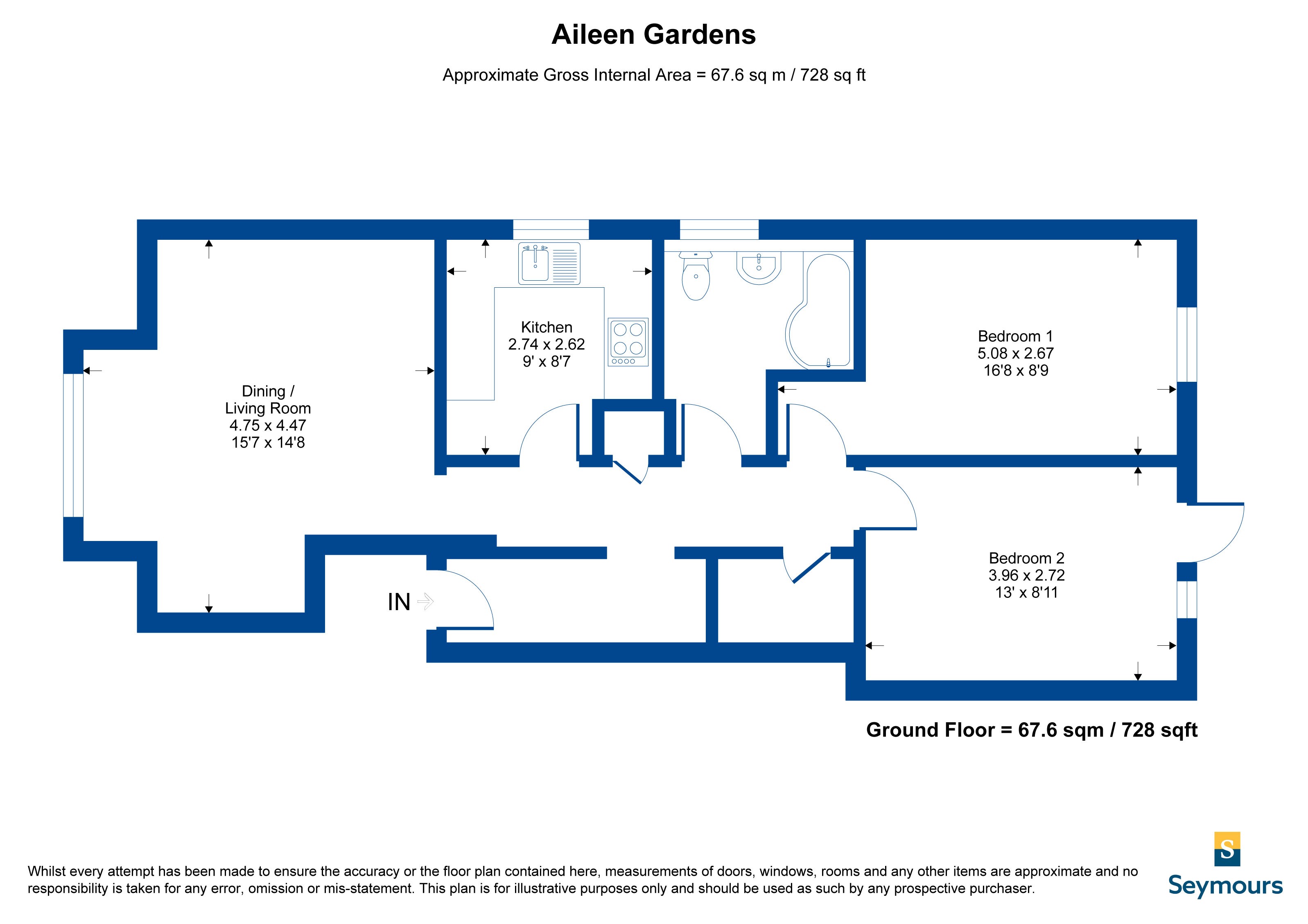 Flat 1, Aileen Gardens, Camberley floorplan