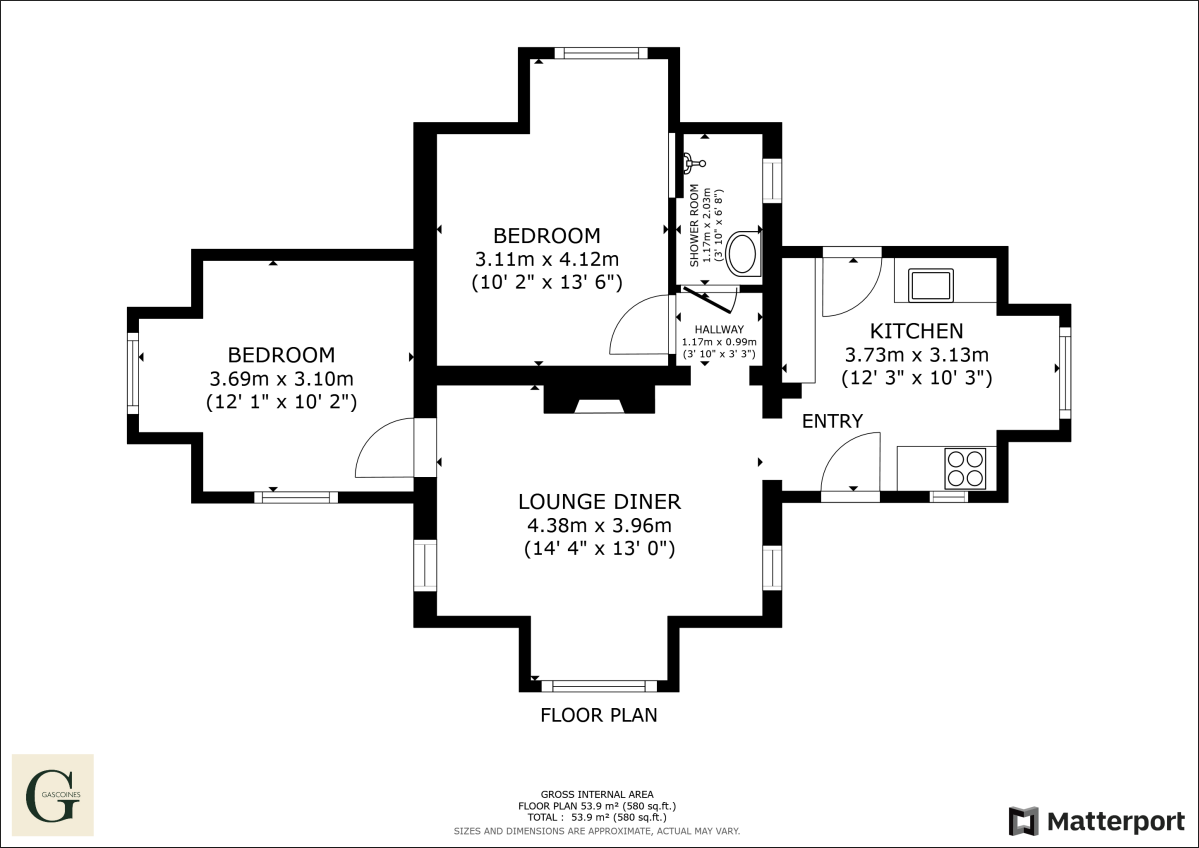 The Gate House Lodge,, Newstead Abbey Park, Nottinghamshire floorplan