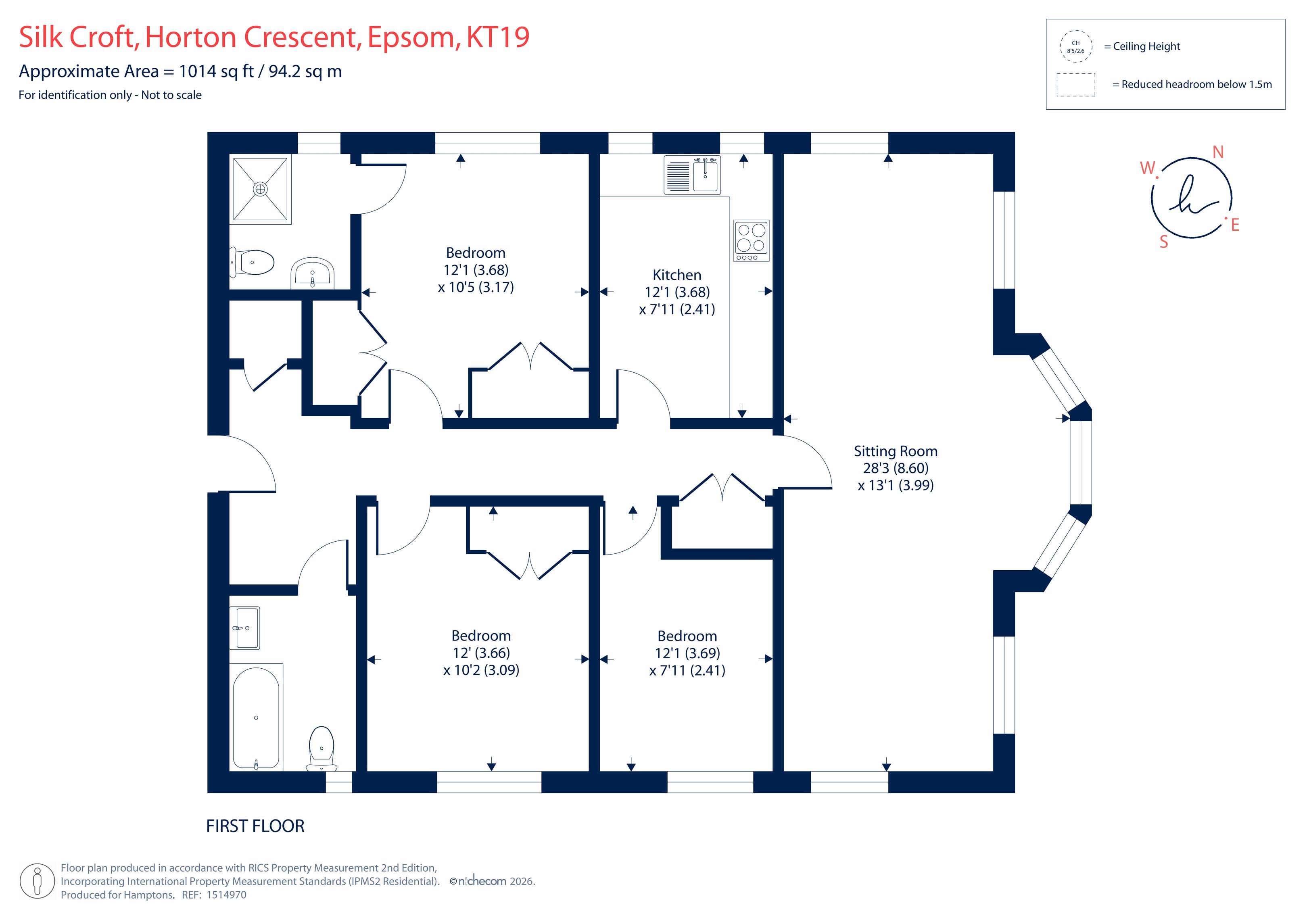 5, Silk Croft, Horton Crescent, Epsom floorplan