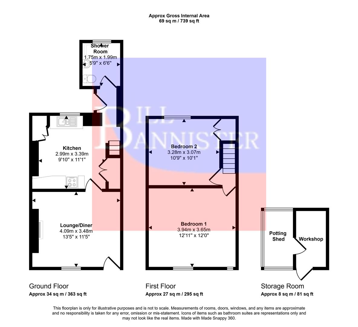 7, Higher Albion Row, Redruth floorplan