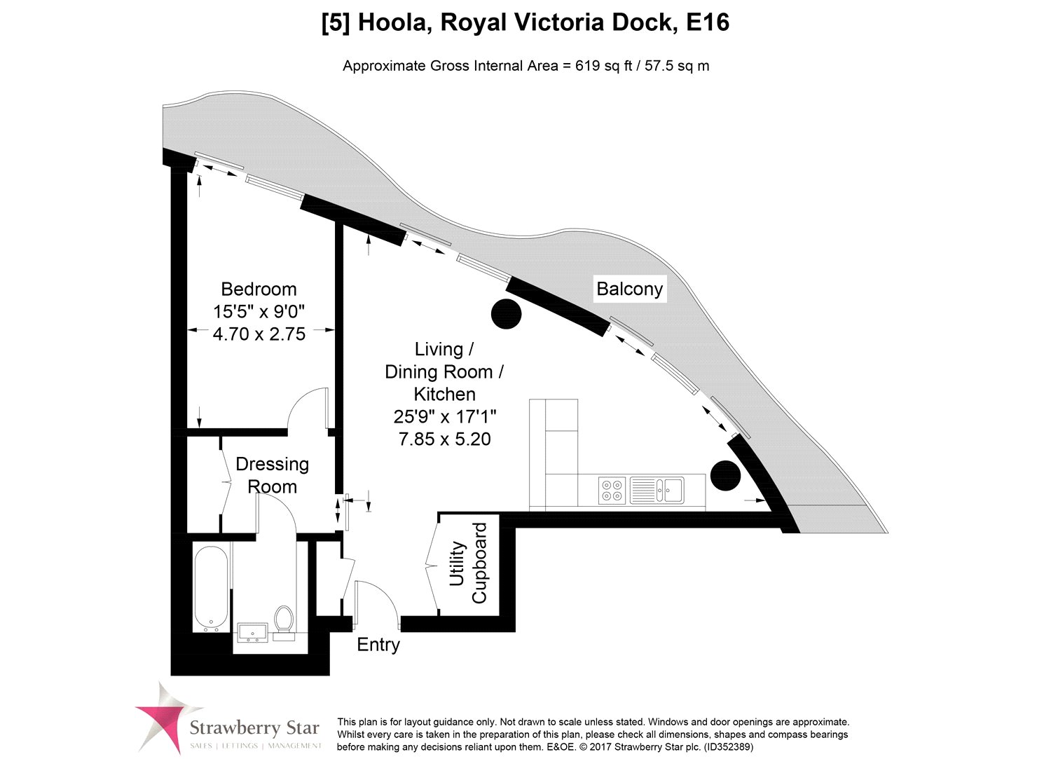 1 Bedrooms Flat for sale in Hoola, 3 Tidal Basin Road, Royal Docks, London E16