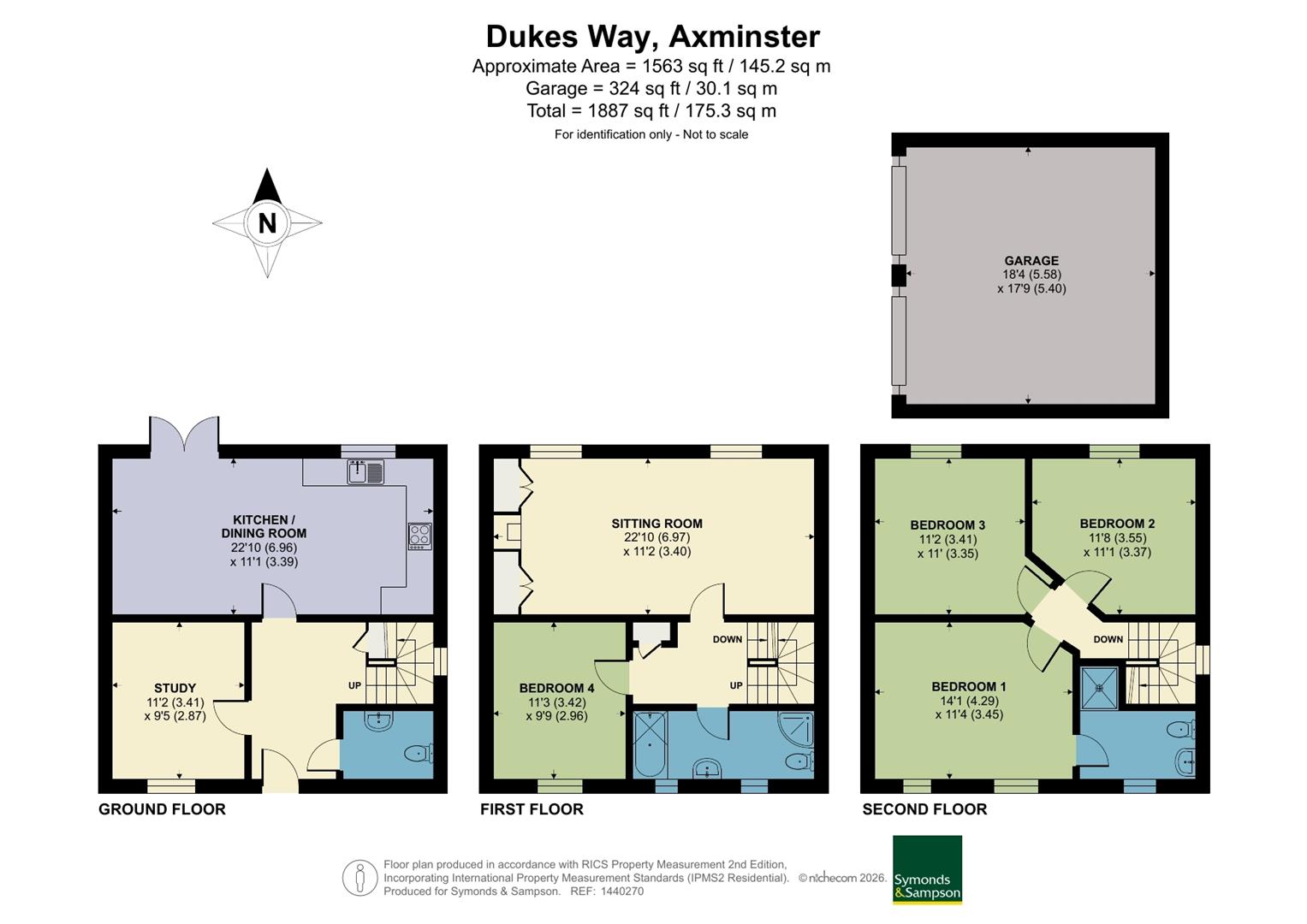 97, Dukes Way, Axminster floorplan