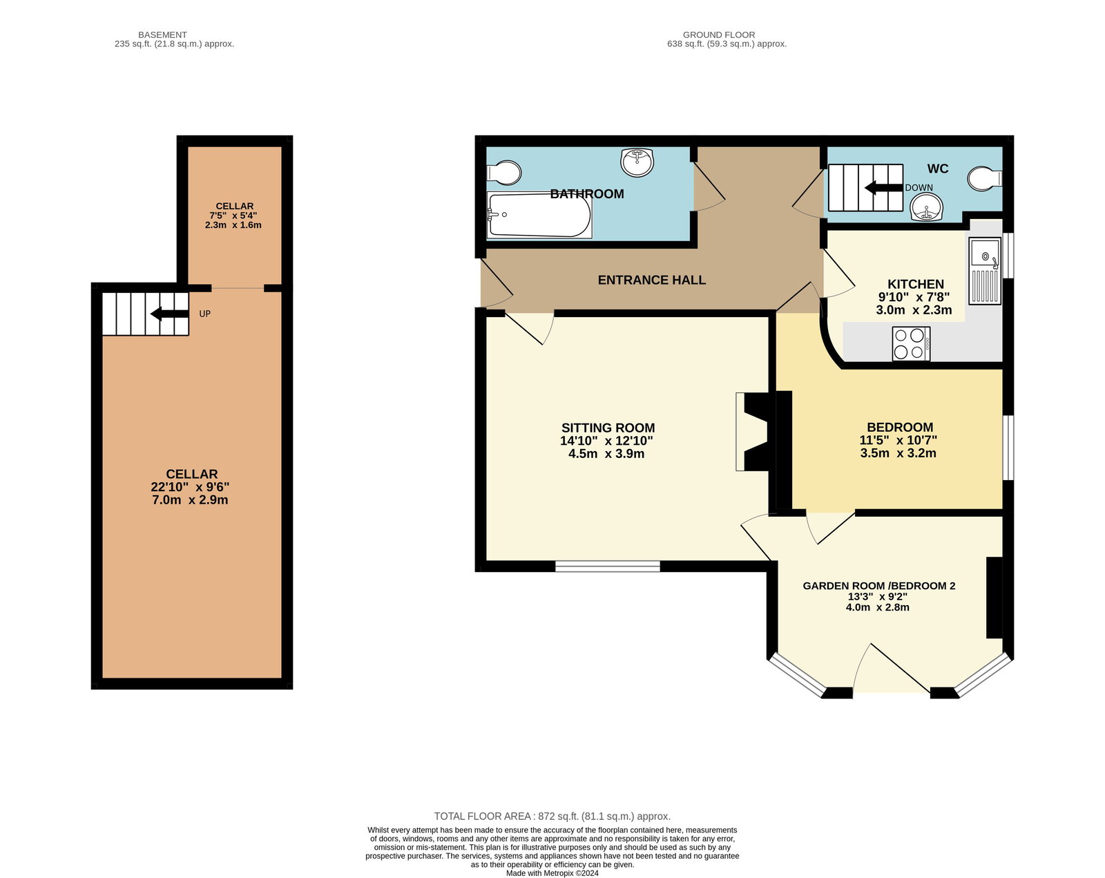Willowbank, 1,Flat 2, School Lane, Worcester floorplan