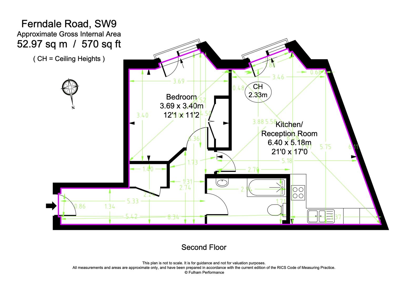 Flat 9, 230 Ferndale Road, London floorplan