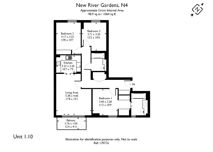 3 Bedrooms Flat to rent in City View Apartments, Devan Grove, London N4