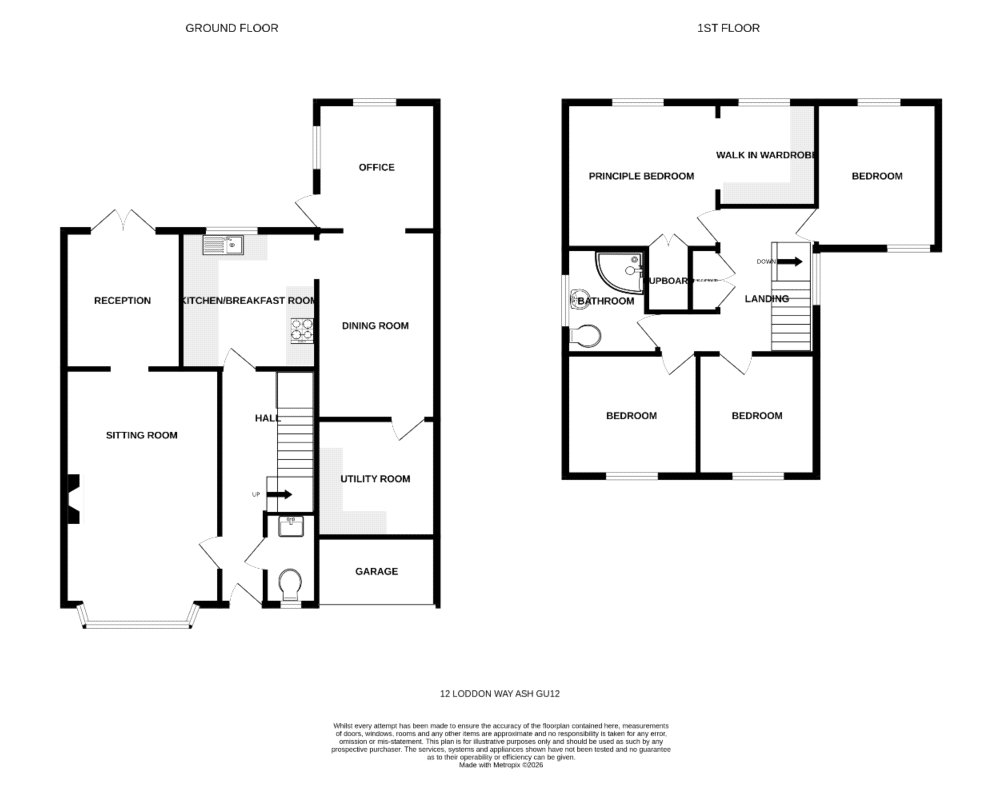 12, Loddon Way, Aldershot floorplan