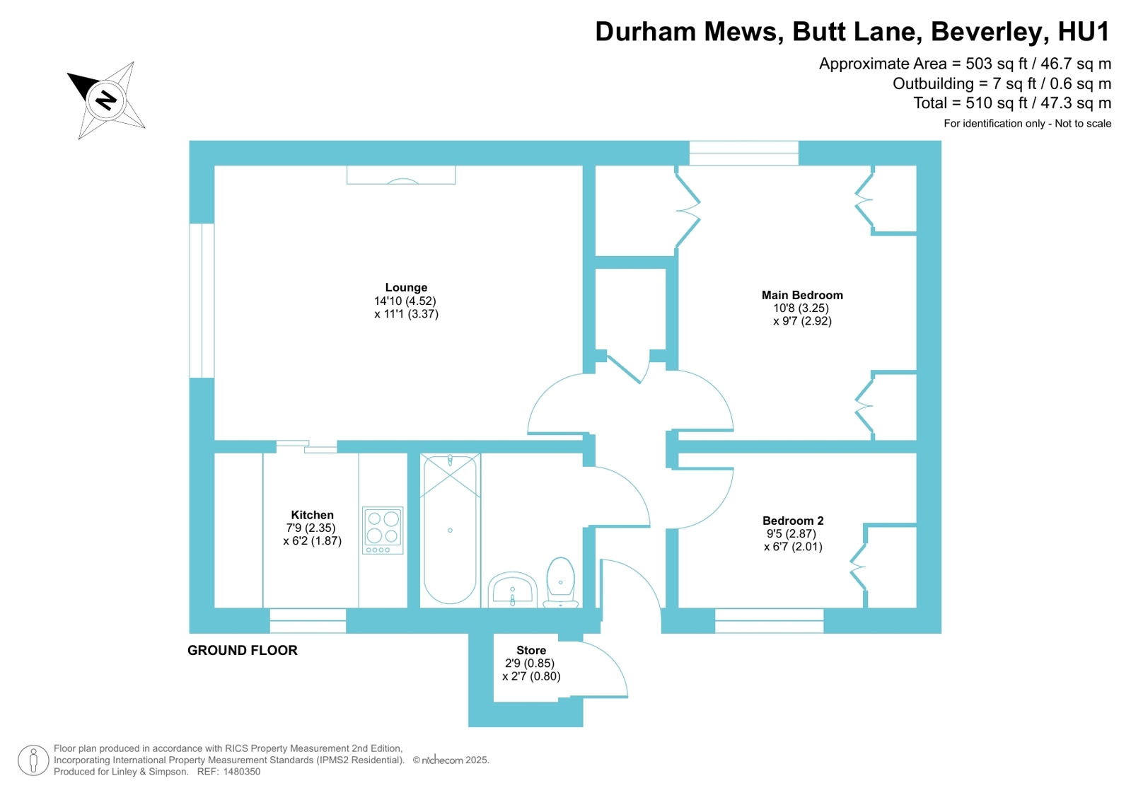 22, Durham Mews, Beverley floorplan