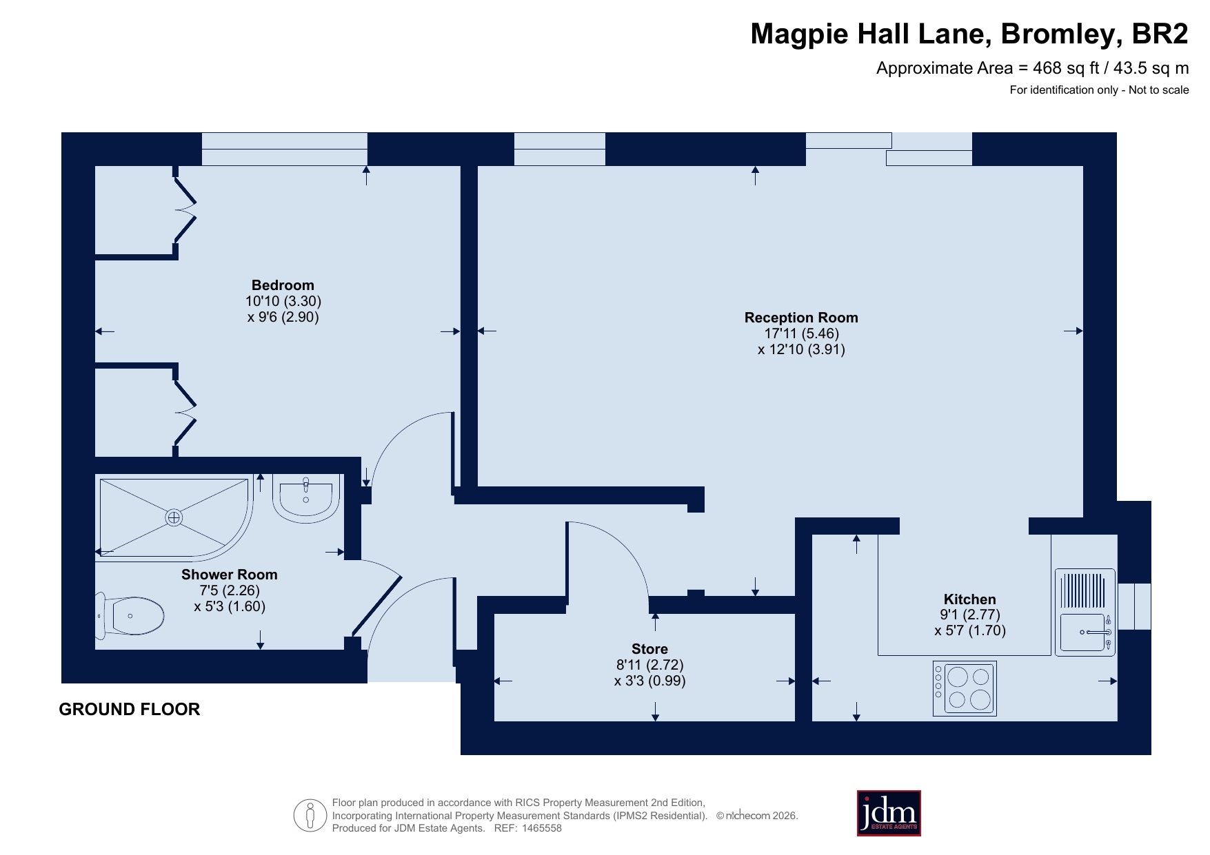 Flat 1, Soverign Court, 16, Magpie Hall Lane, Bromley floorplan