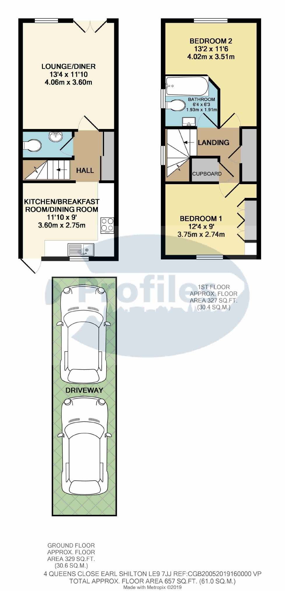 2 Bedrooms Town house for sale in Queens Close, Earl Shilton, Leicester LE9